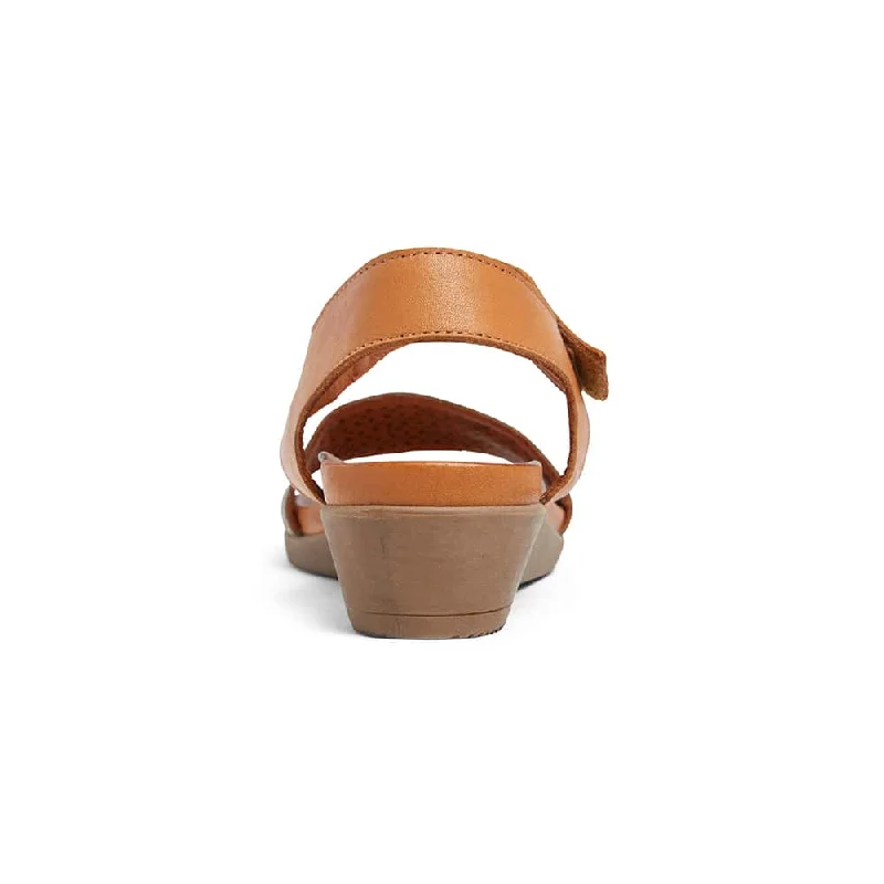 Accord Sandal in Taupe And Cognac Leather