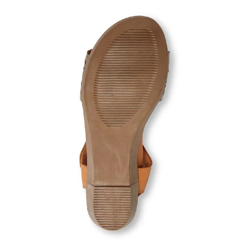 Accord Sandal in Taupe And Cognac Leather