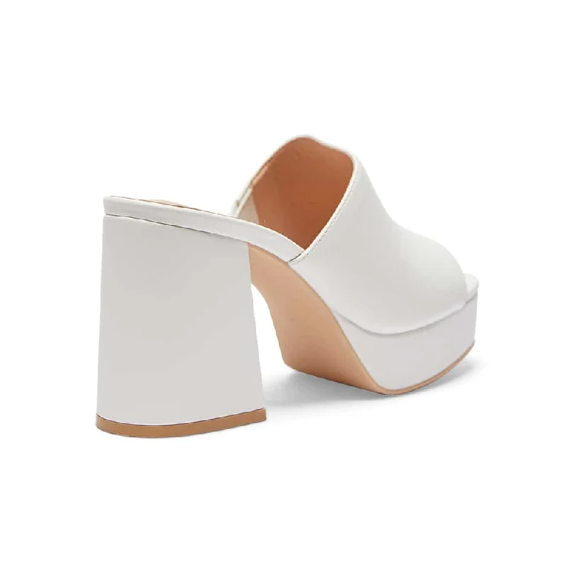 Ace Heel in White Smooth