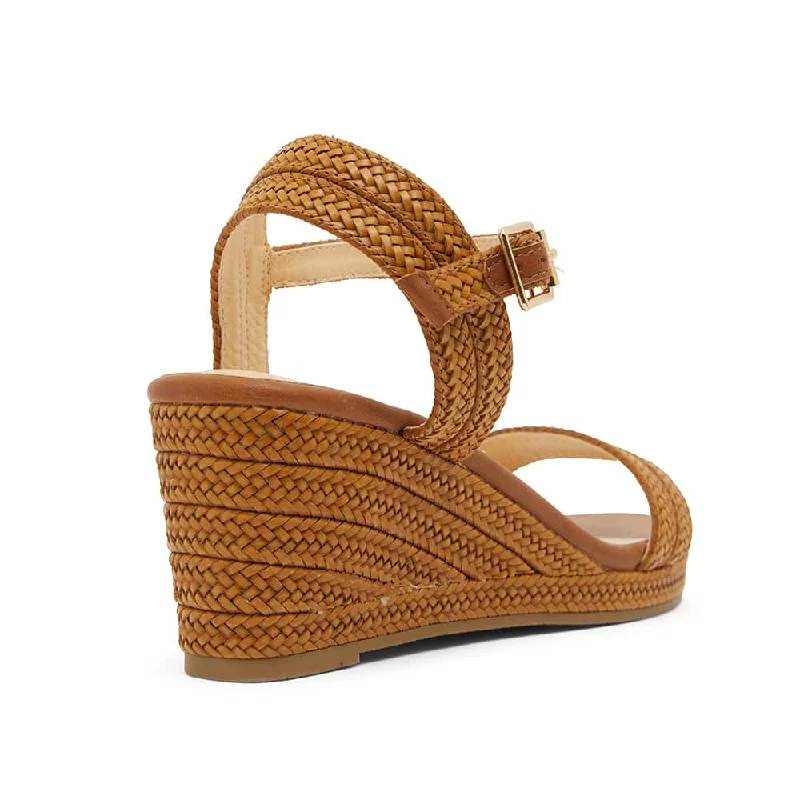 Adena Heel in Tan Smooth