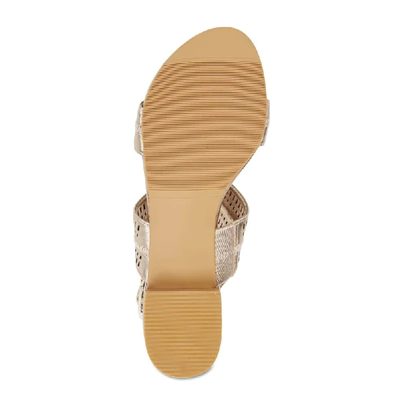 Altona Heel in Soft Gold Leather