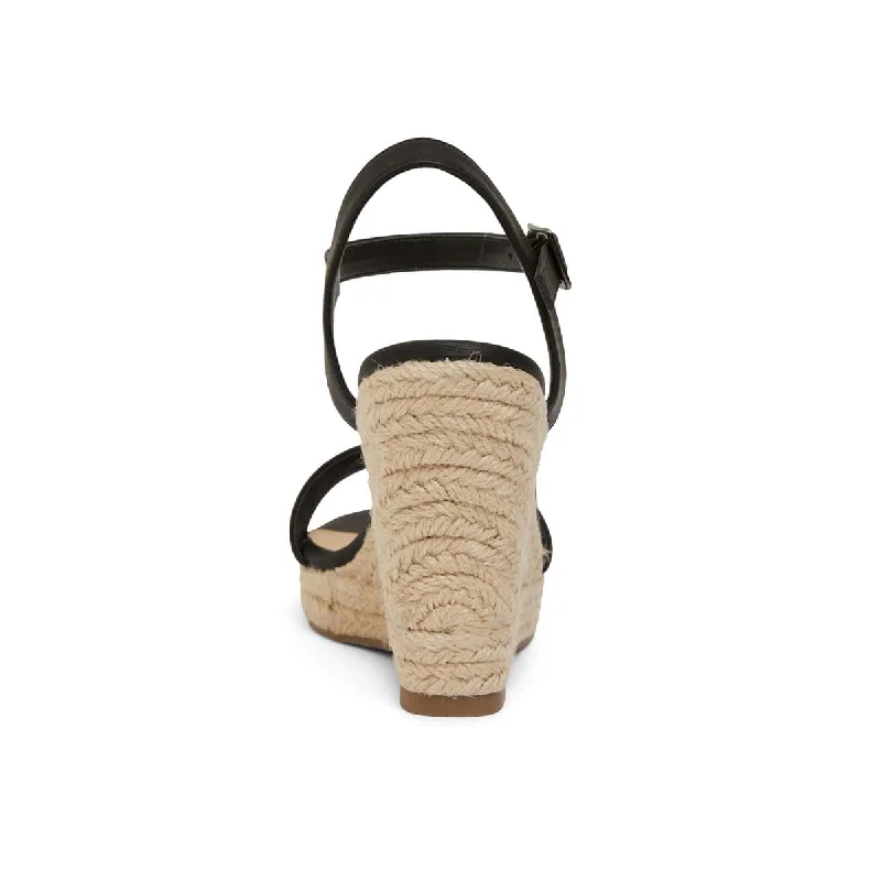 Amato Espadrille in Black Smooth