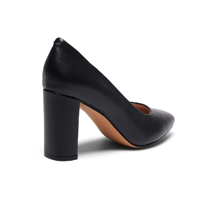 Amber Heel in Black Leather