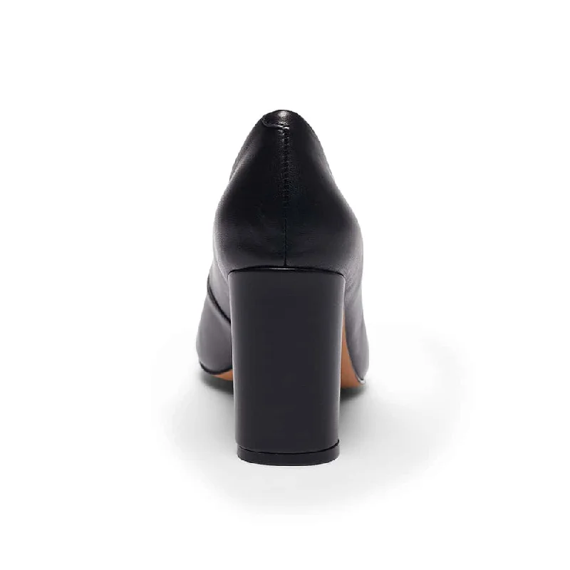 Amber Heel in Black Leather