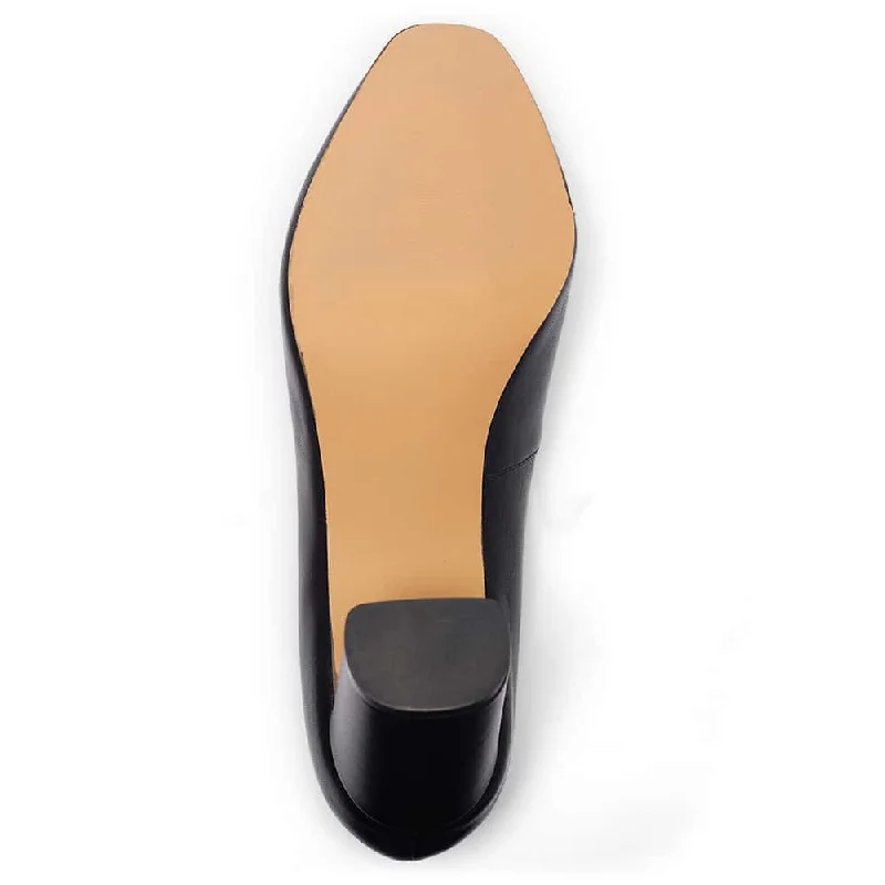 Amber Heel in Black Leather