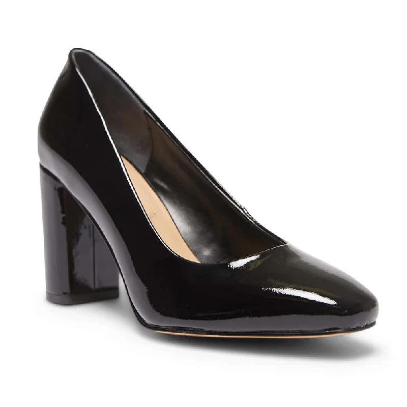 Amber Heel in Black Patent