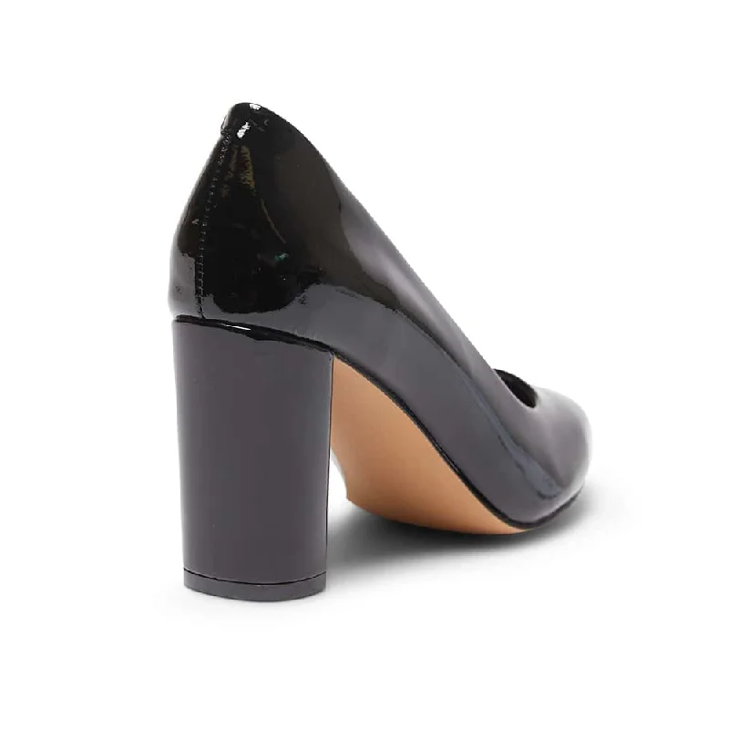 Amber Heel in Black Patent