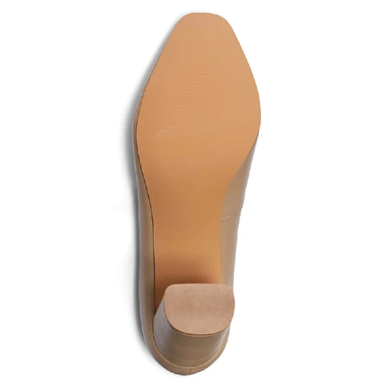 Amber Heel in Nude Leather