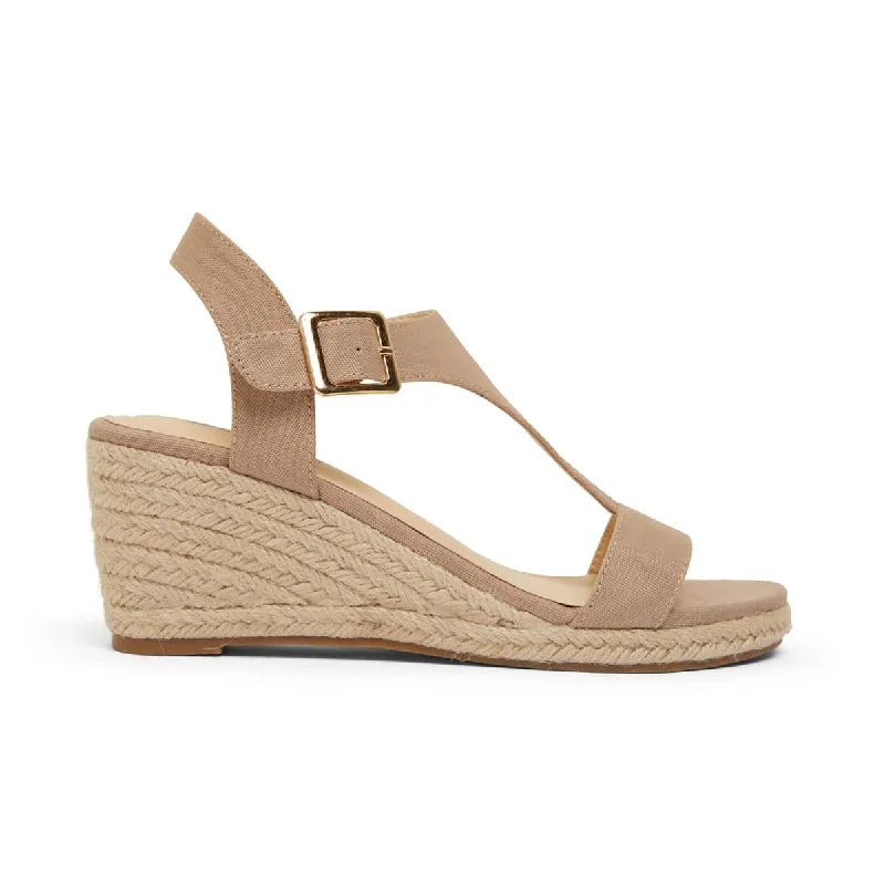 Anchor Espadrille in Taupe Fabric