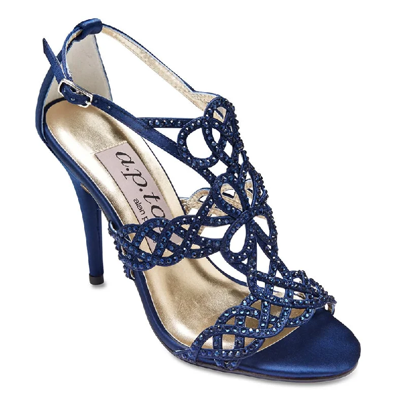 Armani Heel in Bright Navy Satin