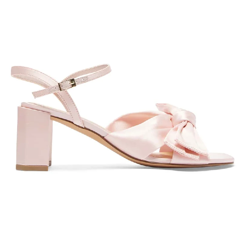 Aurora Heel in Blush Satin