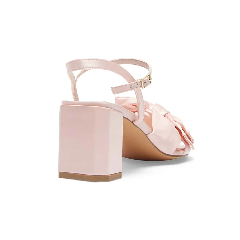 Aurora Heel in Blush Satin