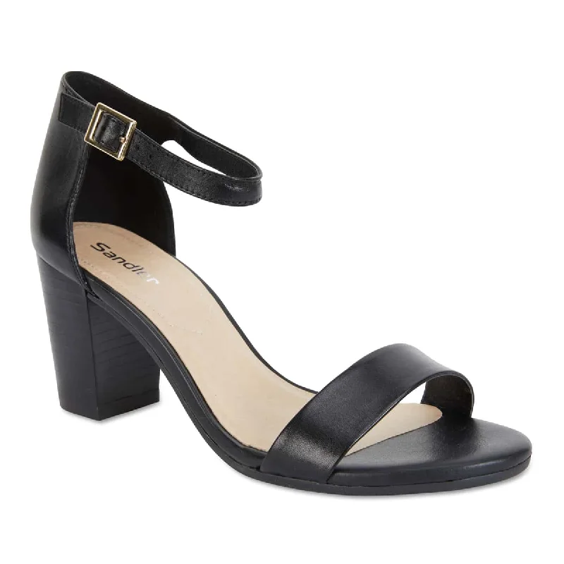 Beyond Heel in Black Leather