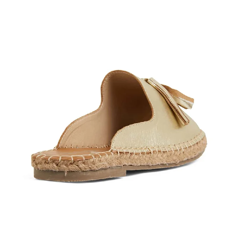 Blink Espadrille in Gold Metallic Leather