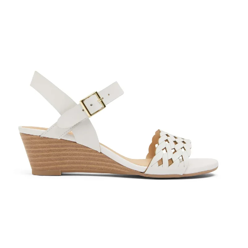 Callum Heel in White Leather