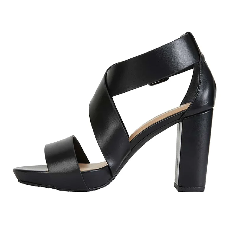 Congo Heel in Black Leather