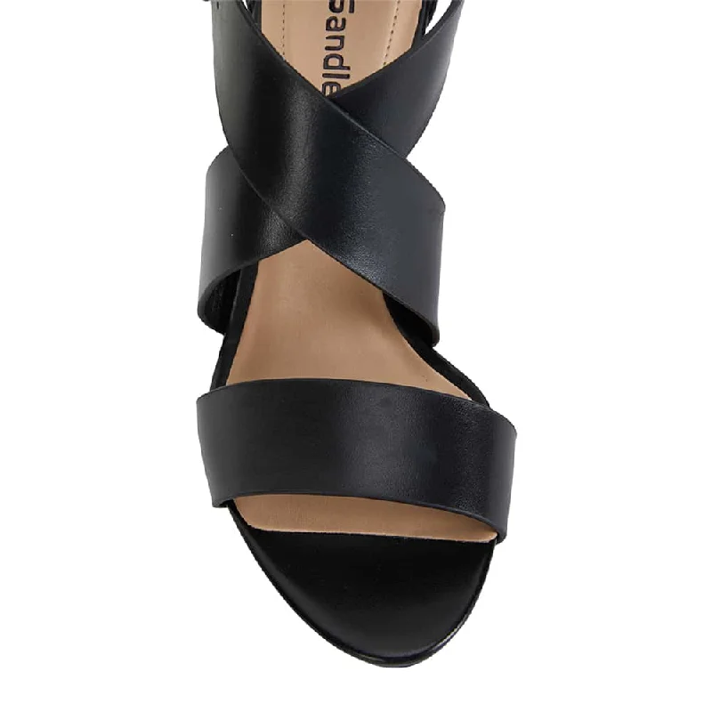 Congo Heel in Black Leather