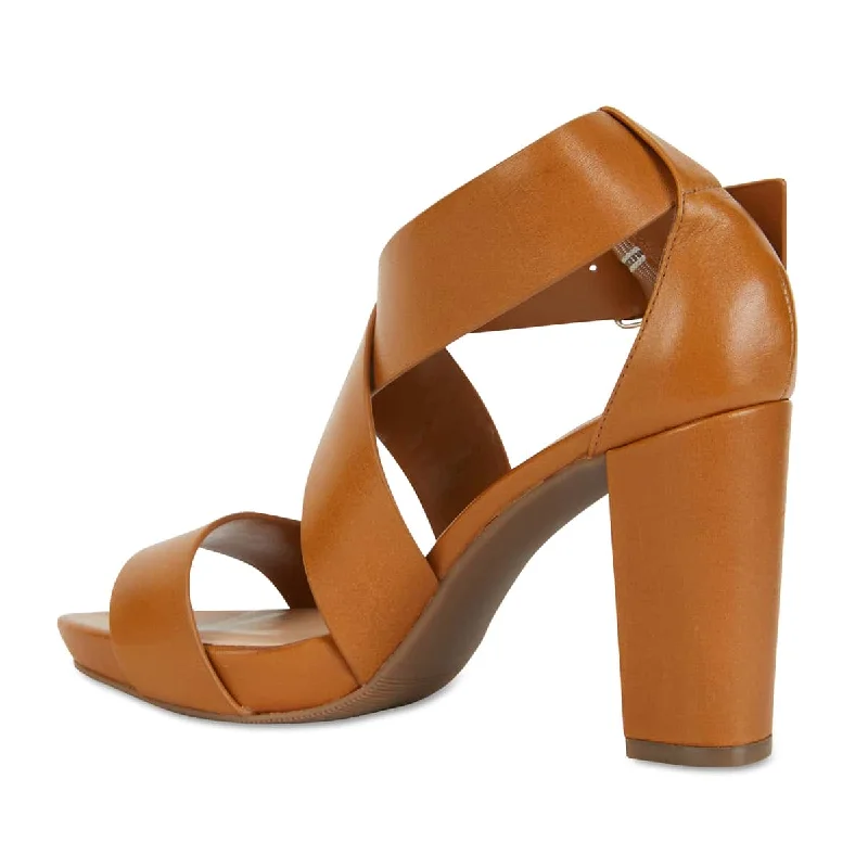 Congo Heel in Cognac Leather