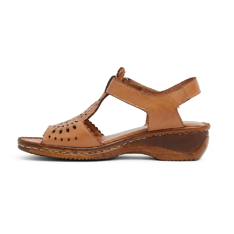 Dario Heel in Tan Leather