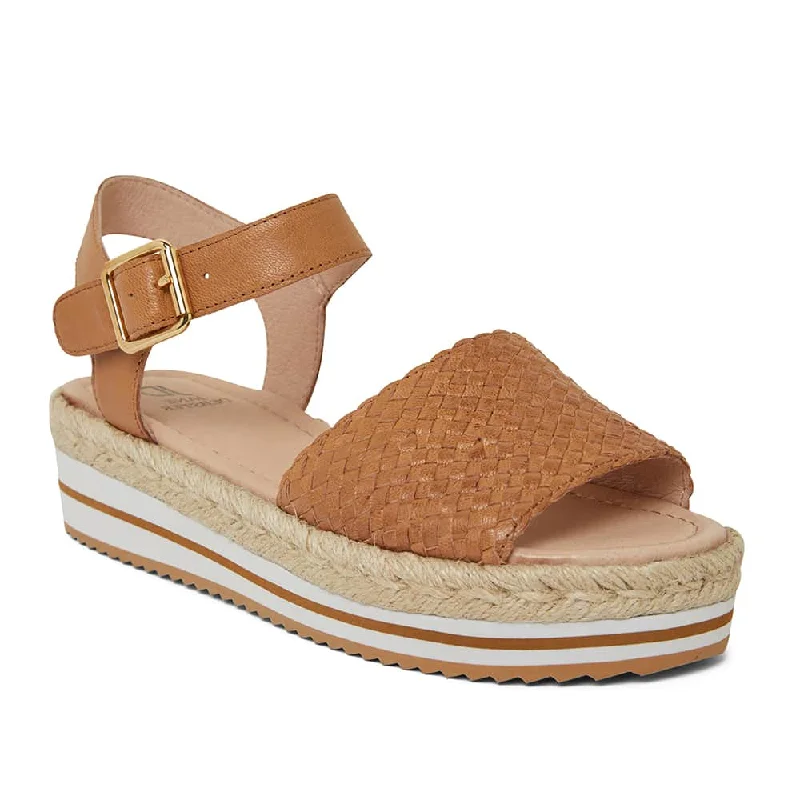 Debbie Sandal in Tan Leather