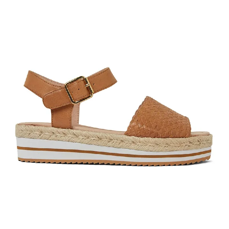 Debbie Sandal in Tan Leather