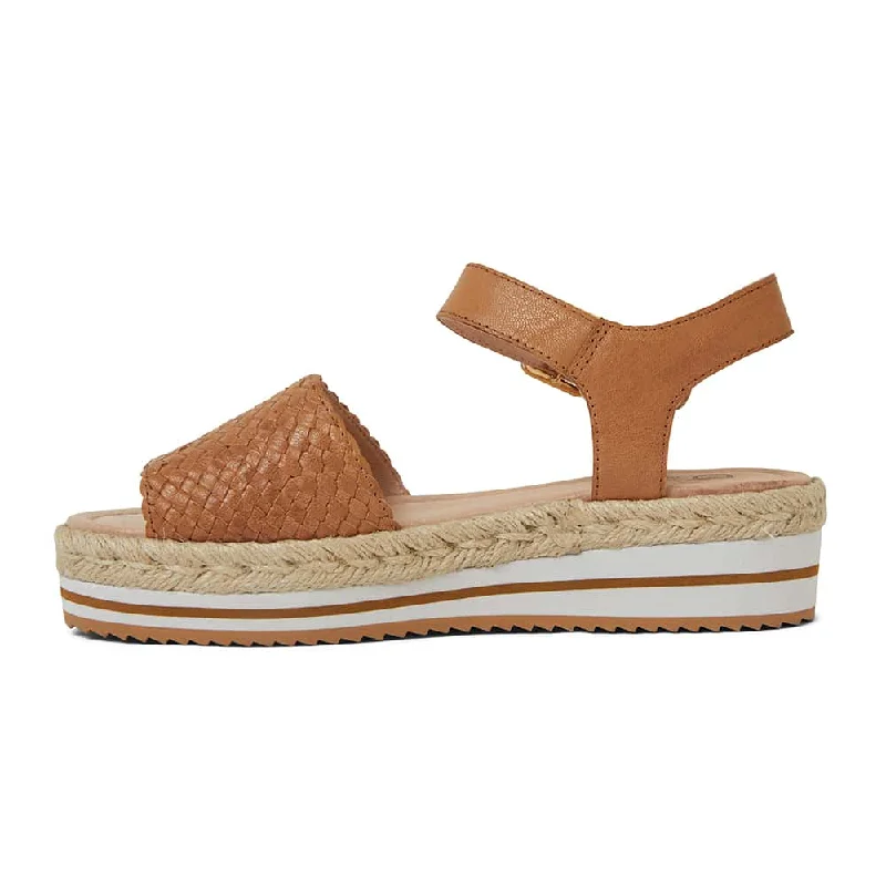 Debbie Sandal in Tan Leather