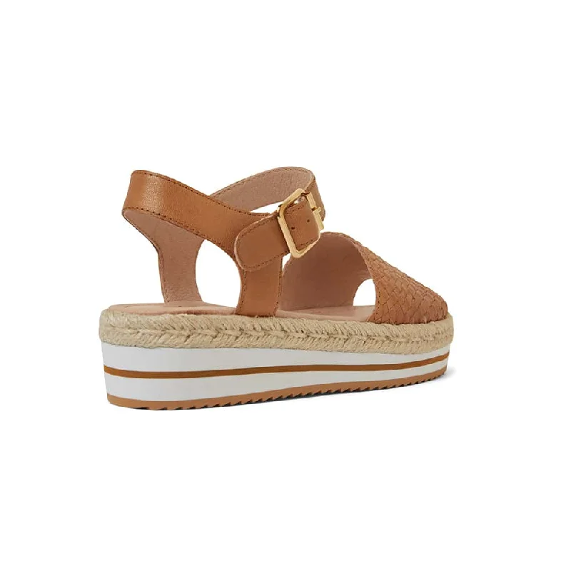 Debbie Sandal in Tan Leather