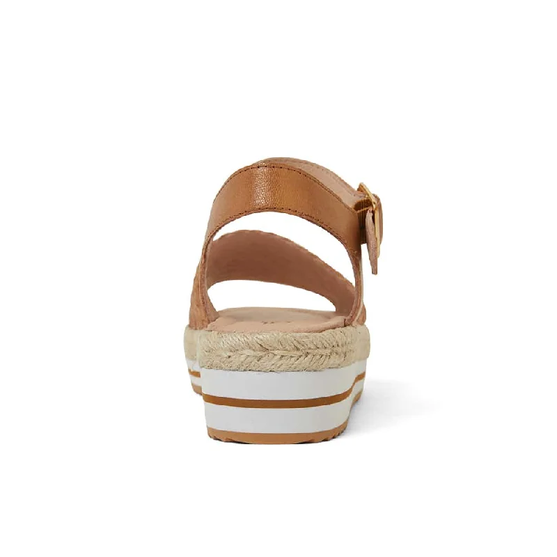 Debbie Sandal in Tan Leather