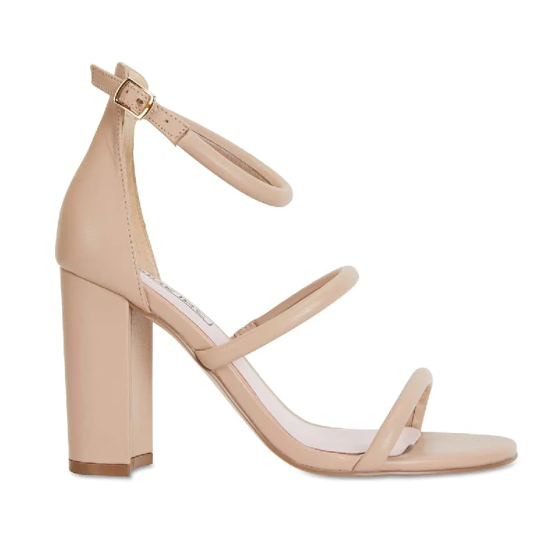 Demand Heel in Nude Leather