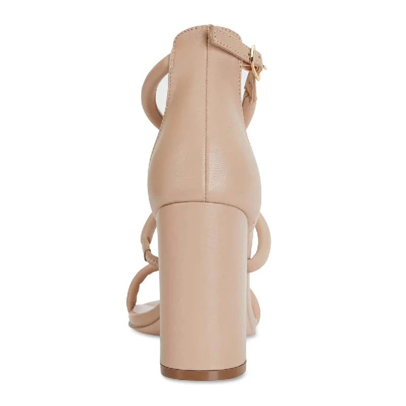 Demand Heel in Nude Leather