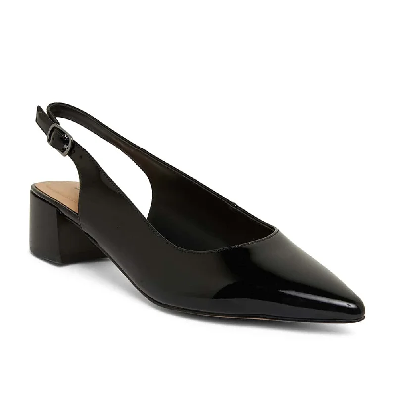 Dena Heel in Black Patent