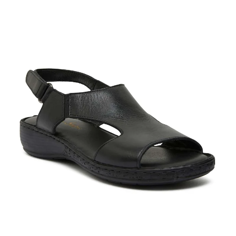 Dustin Sandal in Black Leather