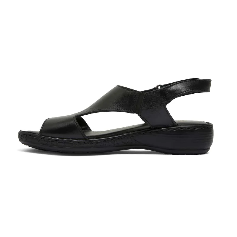 Dustin Sandal in Black Leather