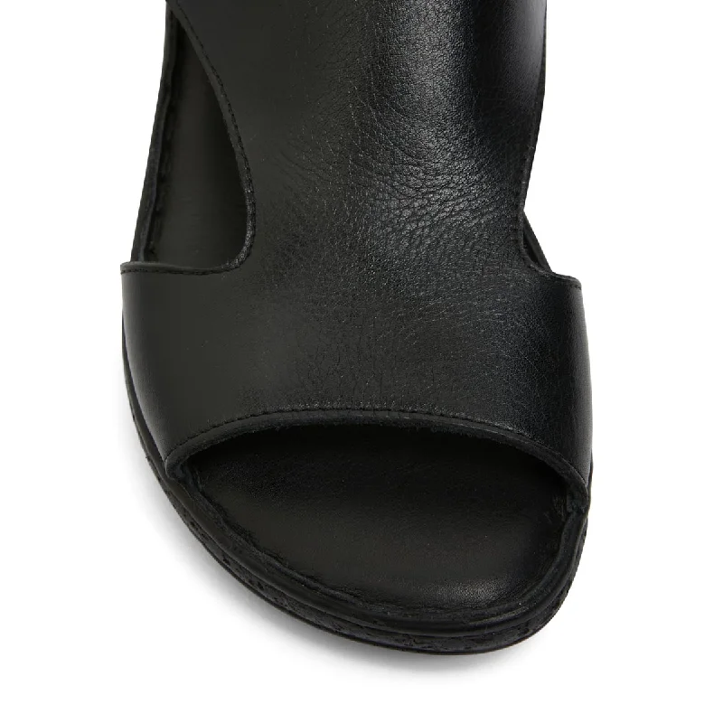 Dustin Sandal in Black Leather