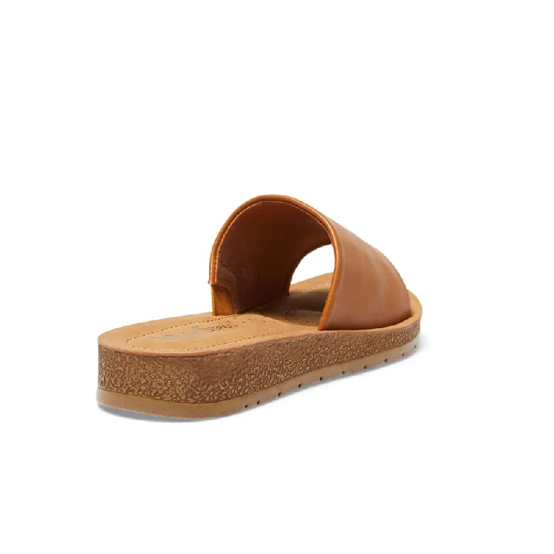 Enid Slide in Tan Smooth