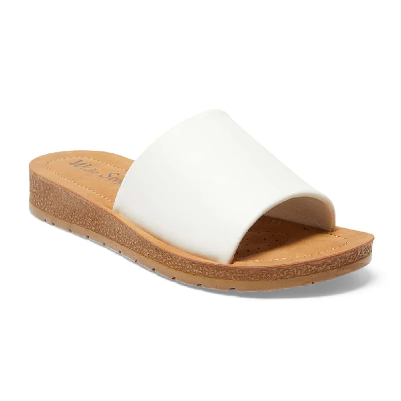 Enid Slide in White Smooth