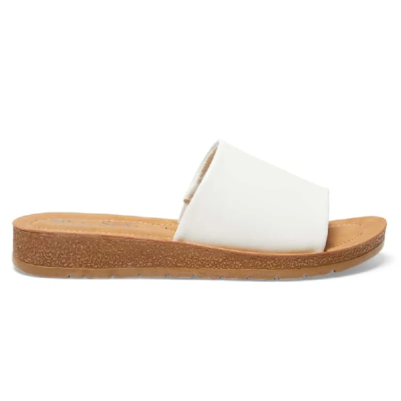 Enid Slide in White Smooth