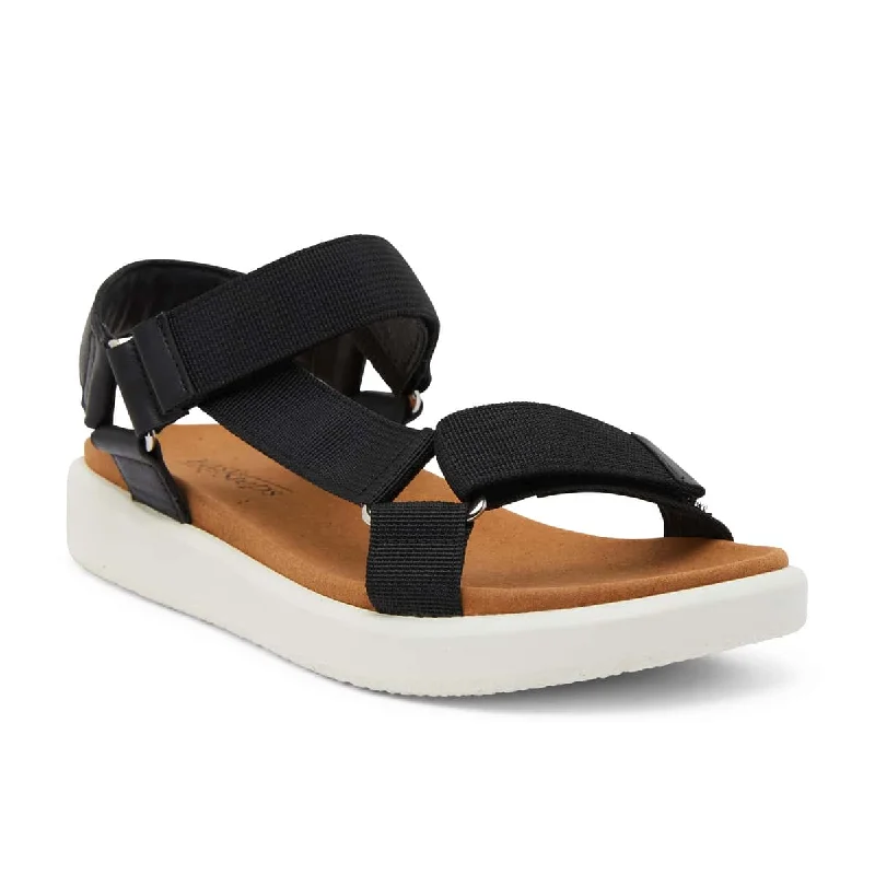 Farrow Sandal in Black Fabric