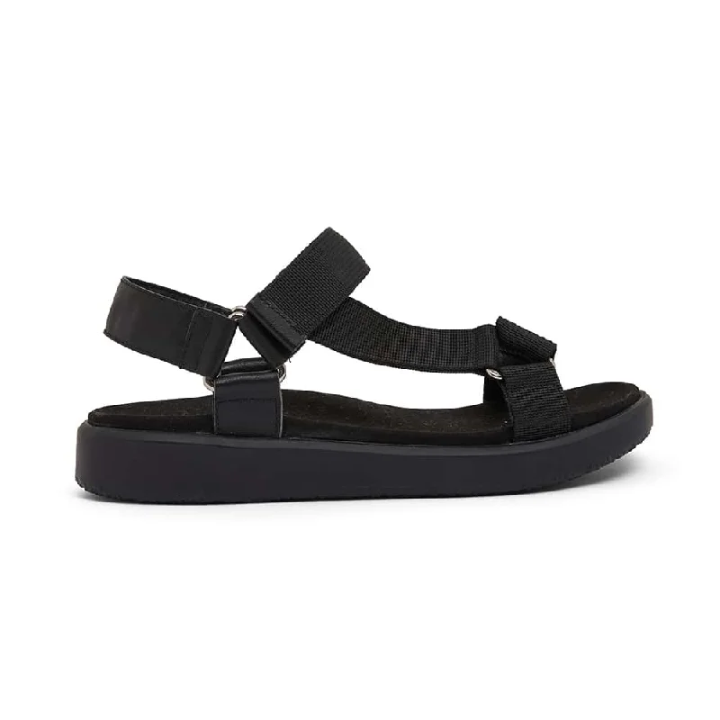 Farrow Sandal in Black On Black Fabric