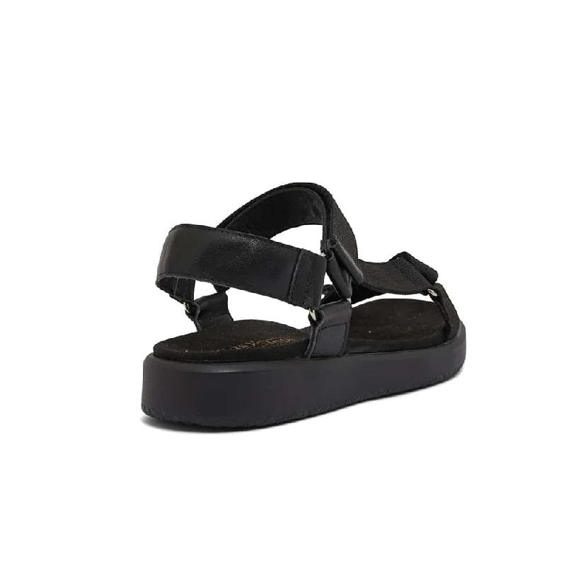 Farrow Sandal in Black On Black Fabric