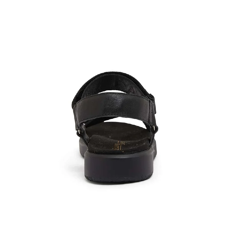 Farrow Sandal in Black On Black Fabric