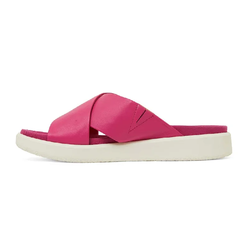 Ferry Slide in Pink Leather