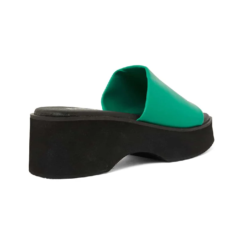 Fiasco Heel in Green Smooth