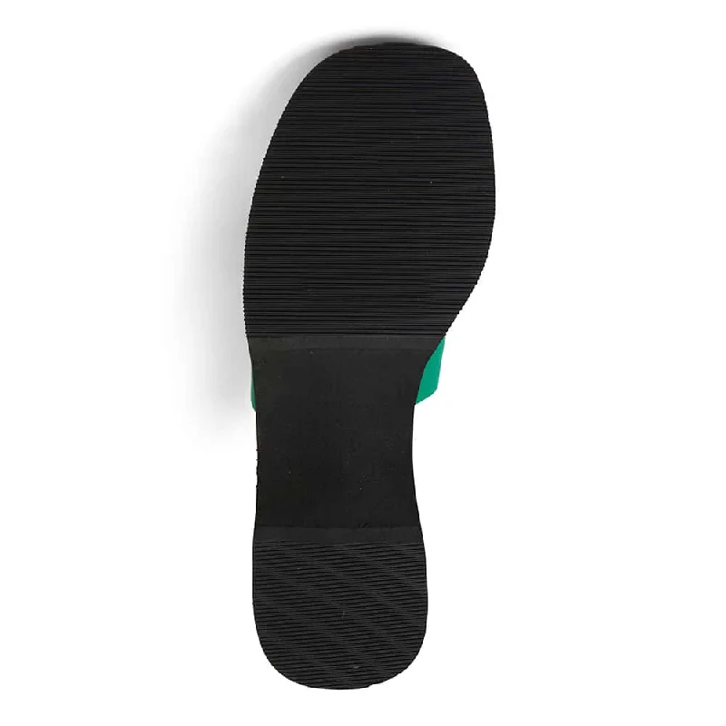 Fiasco Heel in Green Smooth