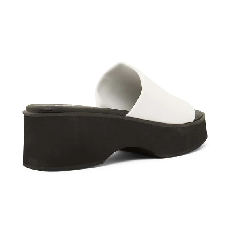 Fiasco Heel in White Smooth