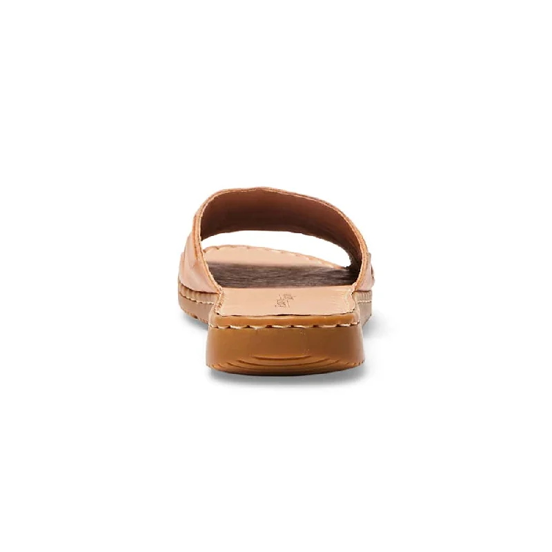 Flair Slide in Tan Leather