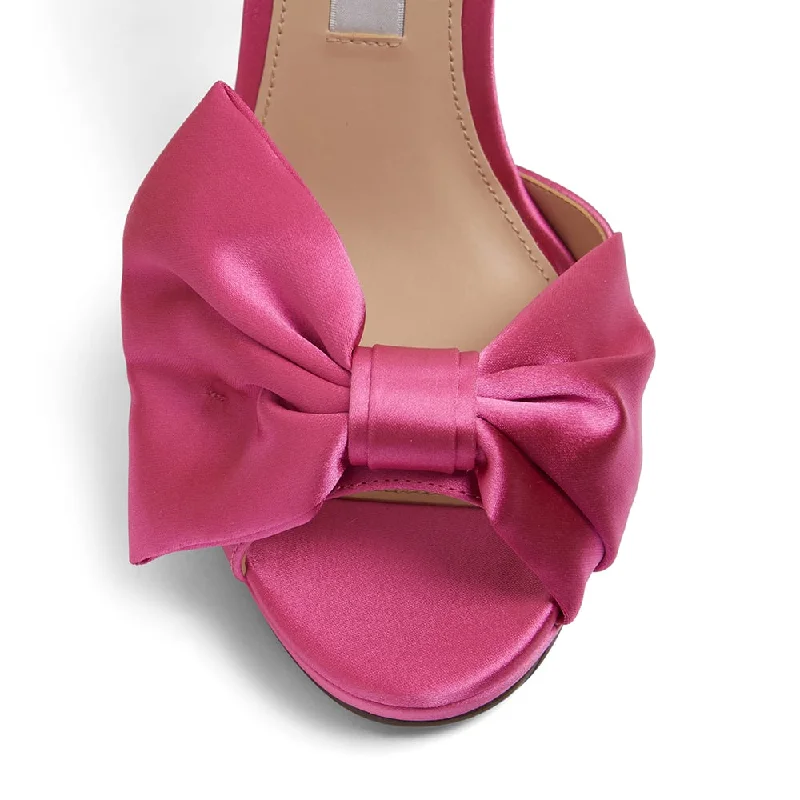 Flosie Heel in Pink Satin