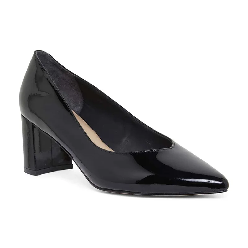 Gallery Heel in Black Patent