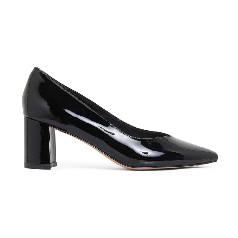 Gallery Heel in Black Patent