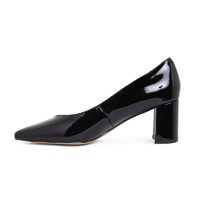 Gallery Heel in Black Patent